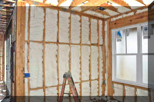 Spray foam in 6" wall needs little shaving